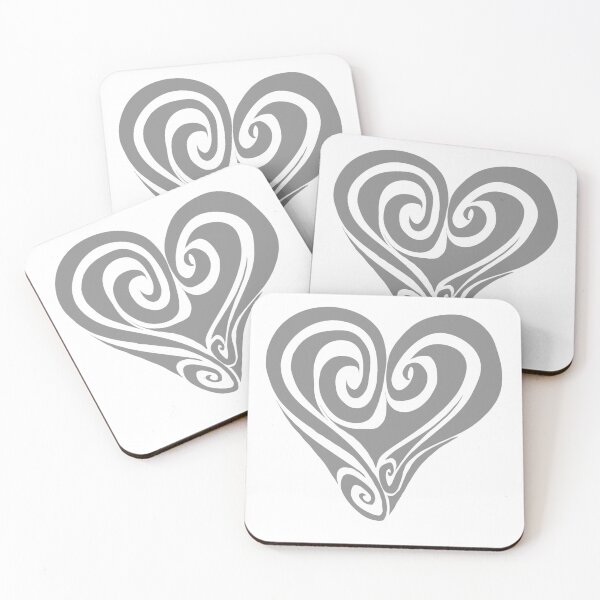 Item preview, Grey Swirl Heart designed and sold by Foxglove906.