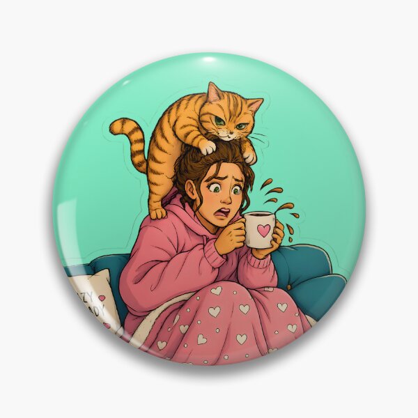 Item preview, Funny Cat Lady Morning Surprise designed and sold by MischiefPaws.
