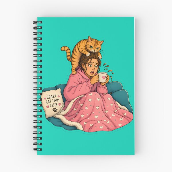 Item preview, Funny Cat Lady Morning Surprise designed and sold by MischiefPaws.