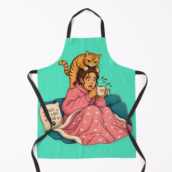 Item preview, Funny Cat Lady Morning Surprise designed and sold by MischiefPaws.
