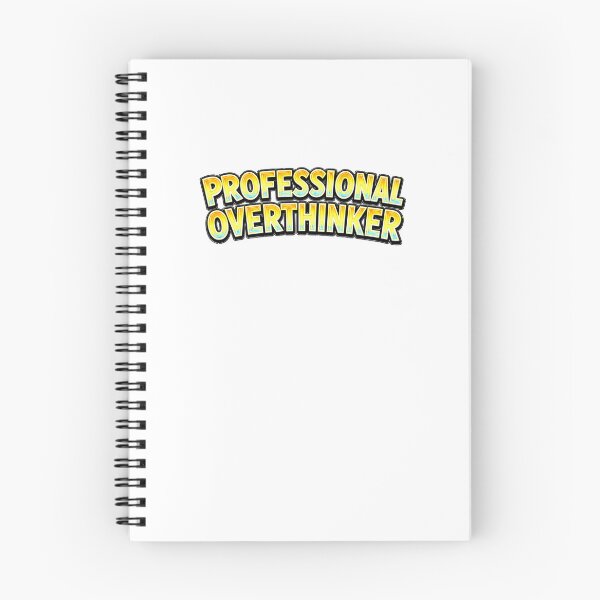 Item preview, PROFESSIONAL OVERTHINKER – hand drawn childlike typography designed and sold by Mac Sketches.