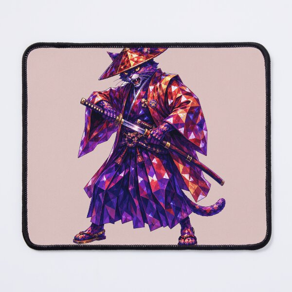 Item preview, Red Blade Ronin / Samurai Cat Collection designed and sold by ValentynaTyshenkoArt.