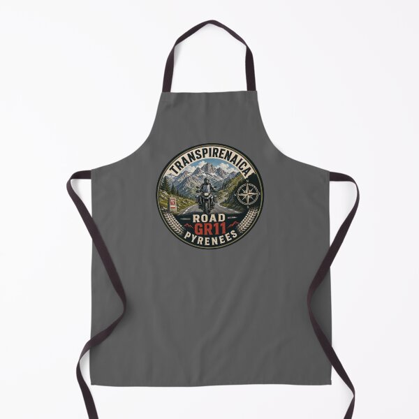 Item preview, Transpirenaica GR11 Trans-Pyrenees Motorcycle Road Sticker TShirt 06 designed and sold by OuterShellUK.