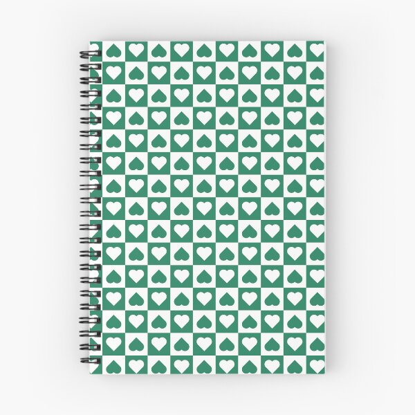 Item preview, White and Green checkered hearts designed and sold by pattern-archive.