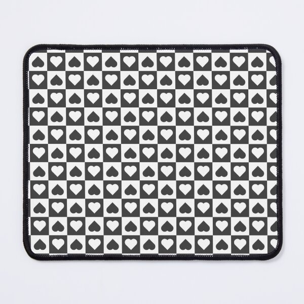 Item preview, White and Gray checkered hearts designed and sold by pattern-archive.