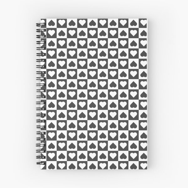 Item preview, White and Gray checkered hearts designed and sold by pattern-archive.