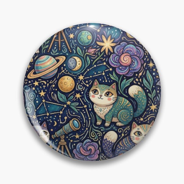 Item preview, Cosmic Cats in Outer Space Pattern designed and sold by Iampoji.
