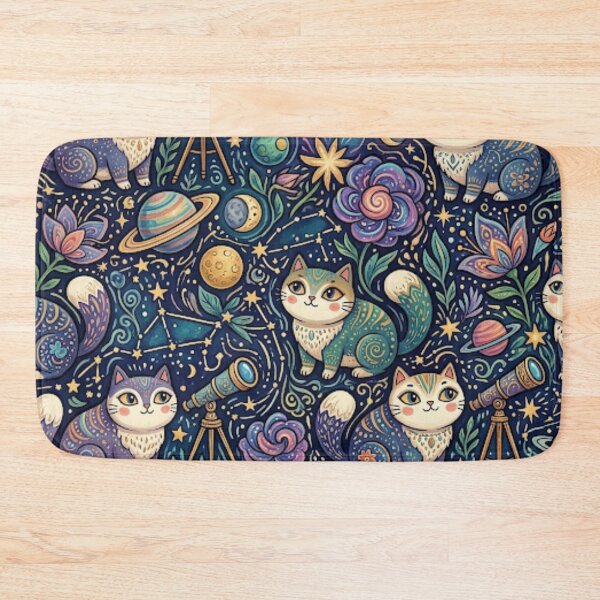 Item preview, Cosmic Cats in Outer Space Pattern designed and sold by Iampoji.
