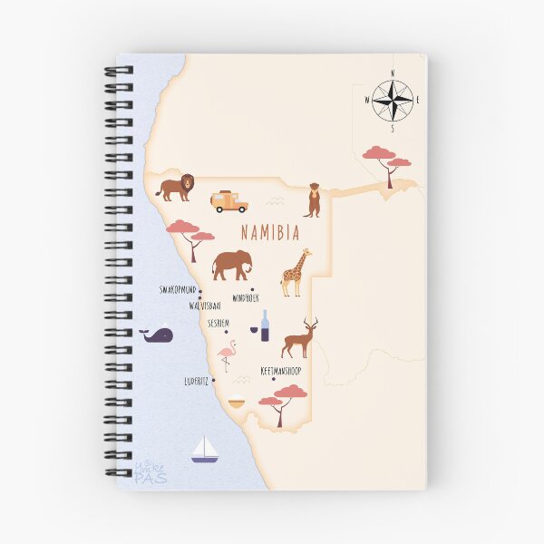 Item preview, Illustrated map of Namibia designed and sold by ymkesinfogr.