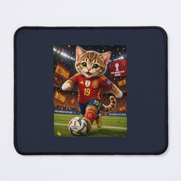 Item preview, cat playing soccer wearing a Lamine Yamal jersey designed and sold by PasoaPaso2025.