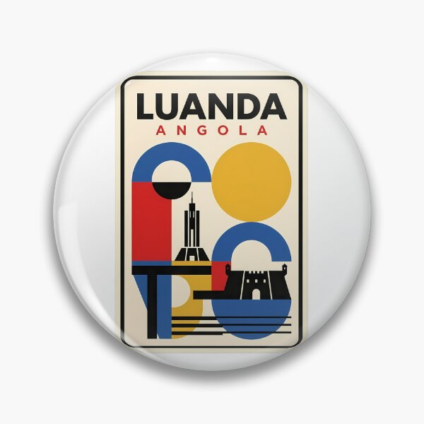 Item preview, Luanda Angola Retro Geometric Cityscape Landmarks designed and sold by k3rstman1.