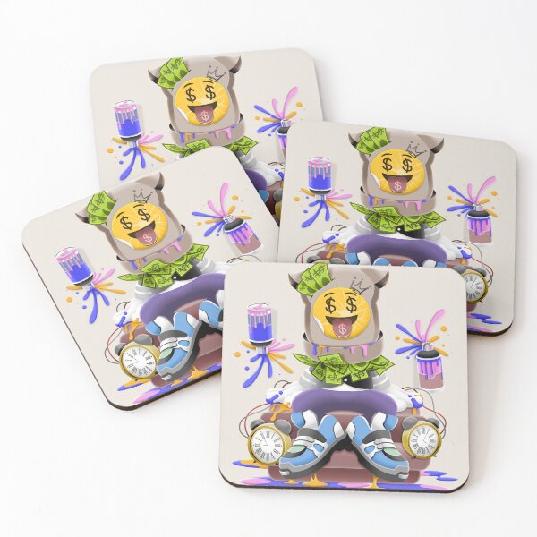 Item preview, Rich Cartoon Character Sitting On Alarm Clocks designed and sold by Lexkon Liu's art.