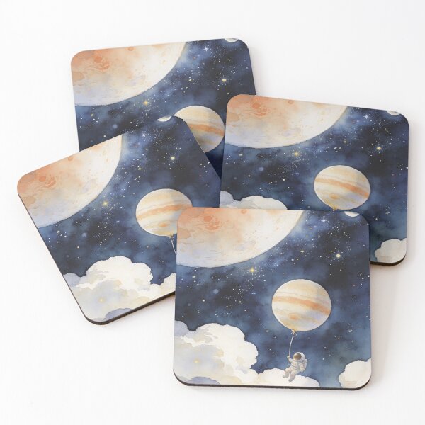 Item preview, astronaut gently floating above soft fluffy clouds designed and sold by KiraChie.