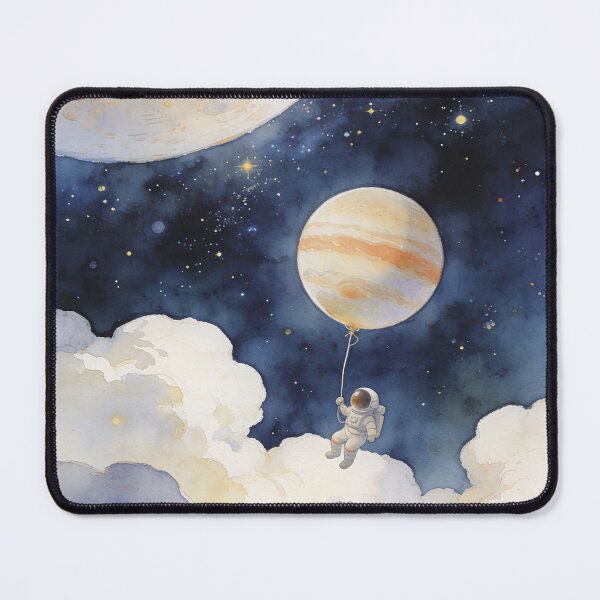 Item preview, astronaut gently floating above soft fluffy clouds designed and sold by KiraChie.