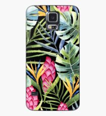 Tropical leaves black Case/Skin for Samsung Galaxy
