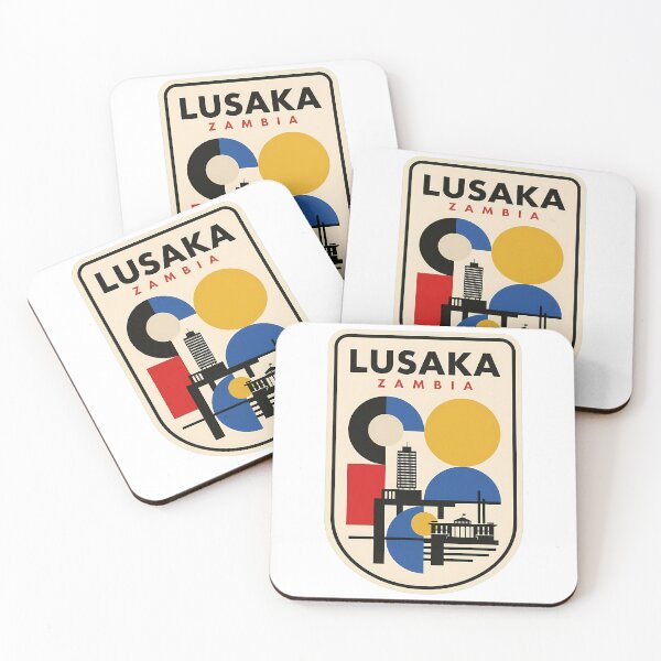 Item preview, Retro Lusaka Zambia Geometric Travel Poster Style designed and sold by k3rstman1.