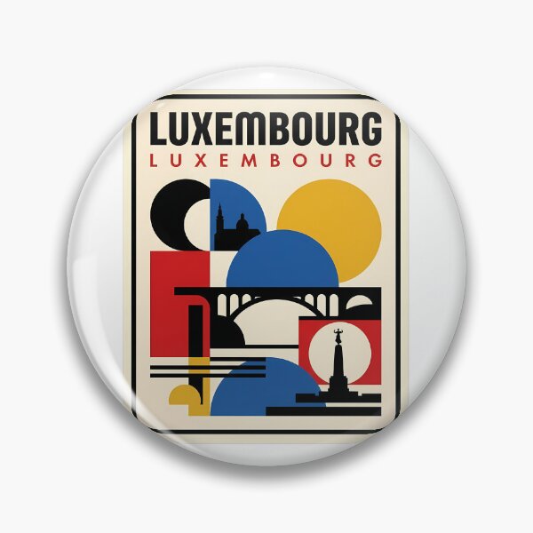 Item preview, Retro Luxembourg City Geometric Landmark Travel Theme designed and sold by k3rstman1.