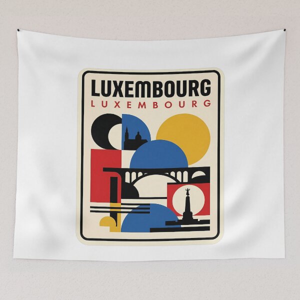 Item preview, Retro Luxembourg City Geometric Landmark Travel Theme designed and sold by k3rstman1.