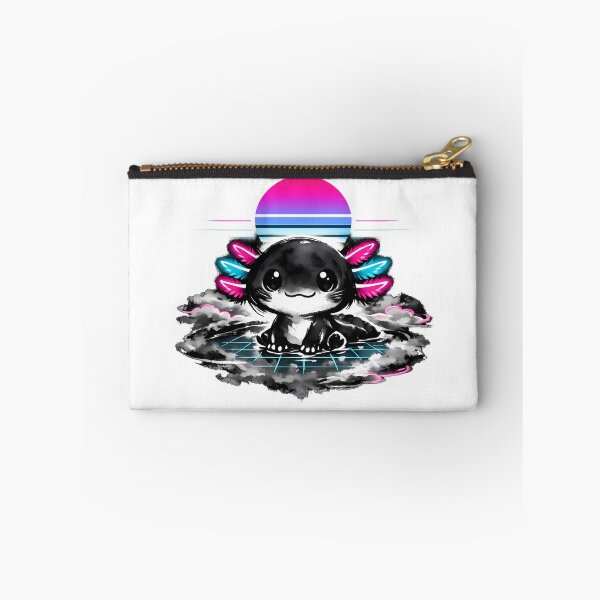 Item preview, Chibi Axolotl Sumi-e Neon Gills designed and sold by KungPowUnicorn.