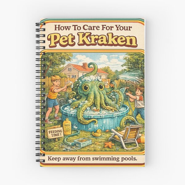 Item preview, How To Care For Your Pet Kraken | Retro Vintage Monster Humor designed and sold by RushVibeWear.