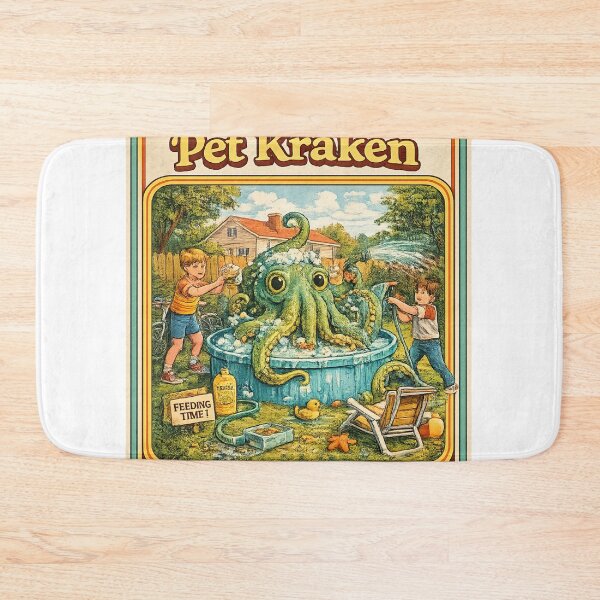 Item preview, How To Care For Your Pet Kraken | Retro Vintage Monster Humor designed and sold by RushVibeWear.