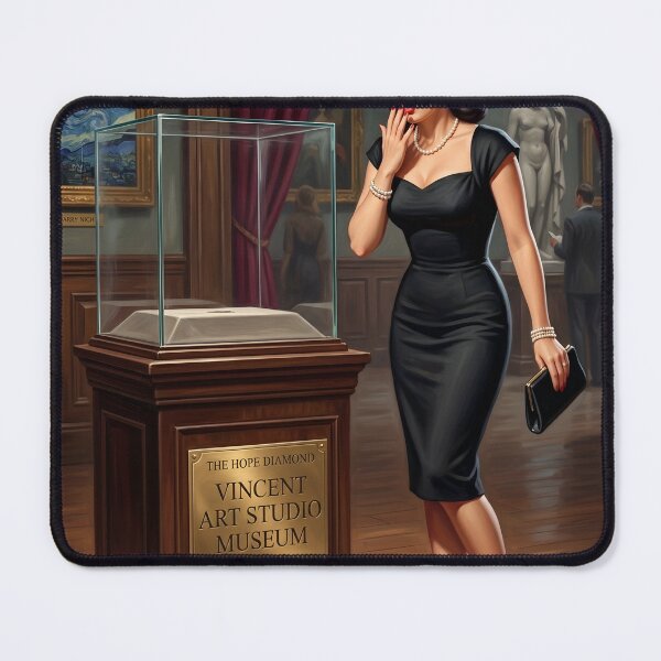 Item preview, Stolen Hope Diamond Retro Museum Heist Art designed and sold by Vincent-68.