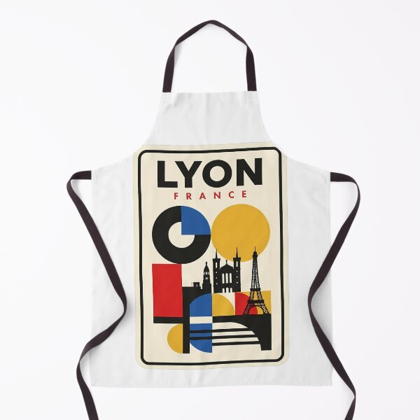 Item preview, Lyon France Retro Geometric Bauhaus Travel Cityscape designed and sold by k3rstman1.