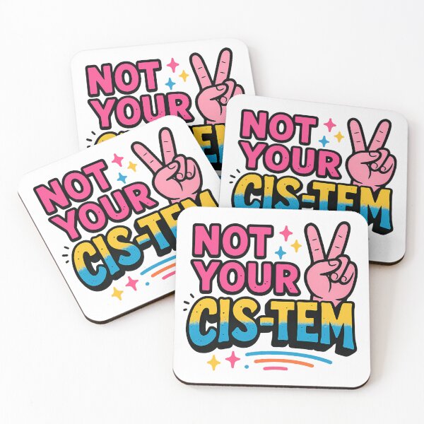 Item preview, Not Your Cis-tem Bold Trans Pride Typography Funny Pun designed and sold by Haus Of Sin.