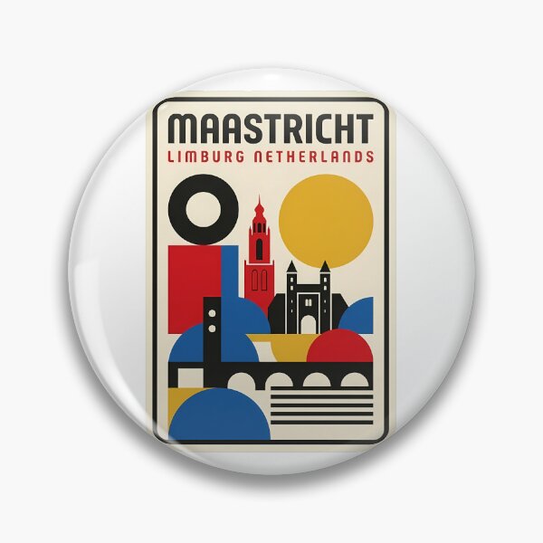 Item preview, Maastricht Netherlands Retro Geometric Travel Poster designed and sold by k3rstman1.