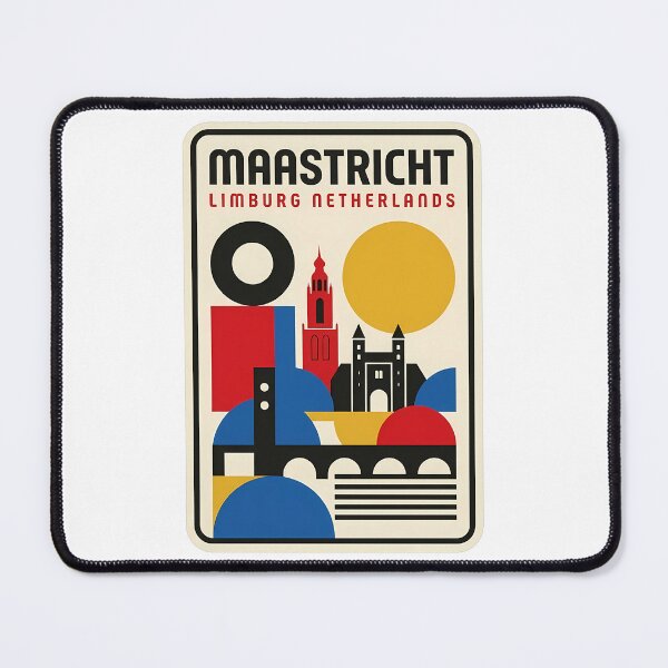 Item preview, Maastricht Netherlands Retro Geometric Travel Poster designed and sold by k3rstman1.