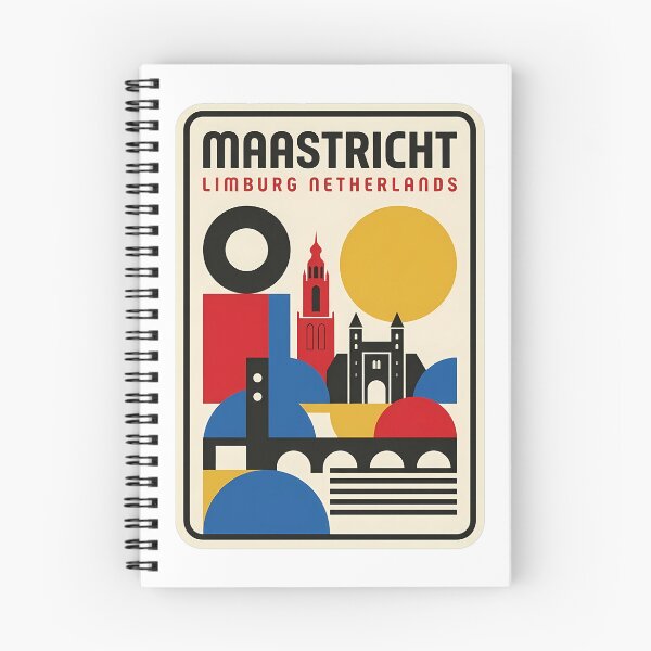 Item preview, Maastricht Netherlands Retro Geometric Travel Poster designed and sold by k3rstman1.