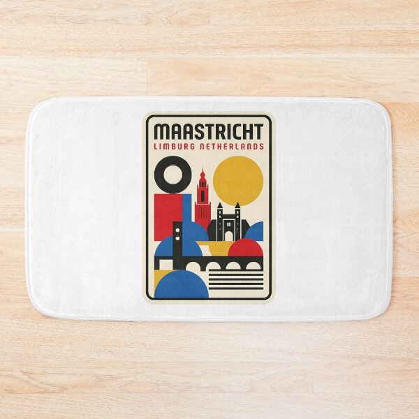 Item preview, Maastricht Netherlands Retro Geometric Travel Poster designed and sold by k3rstman1.