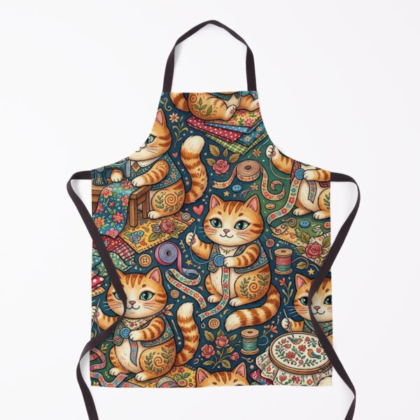 Item preview, Cute Sewing Cats Crafting Pattern designed and sold by Iampoji.