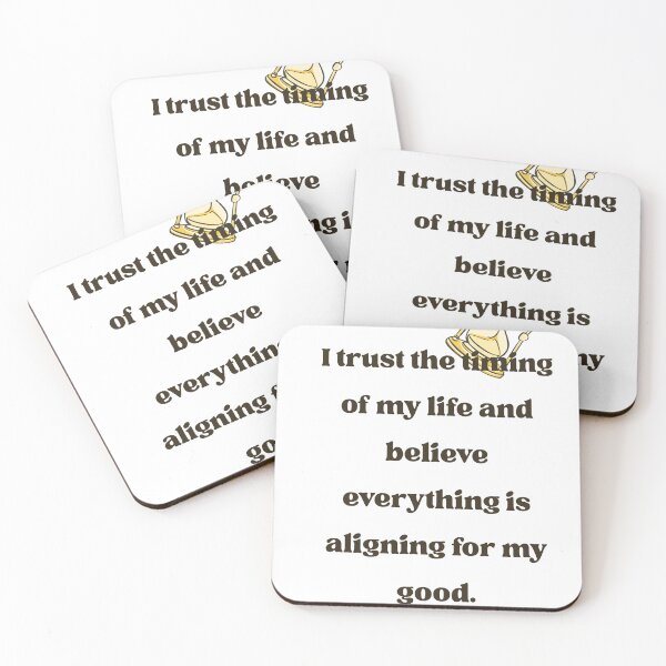 Item preview, I Trust The Timing Of My Life Affirmation Quote designed and sold by els-shop.