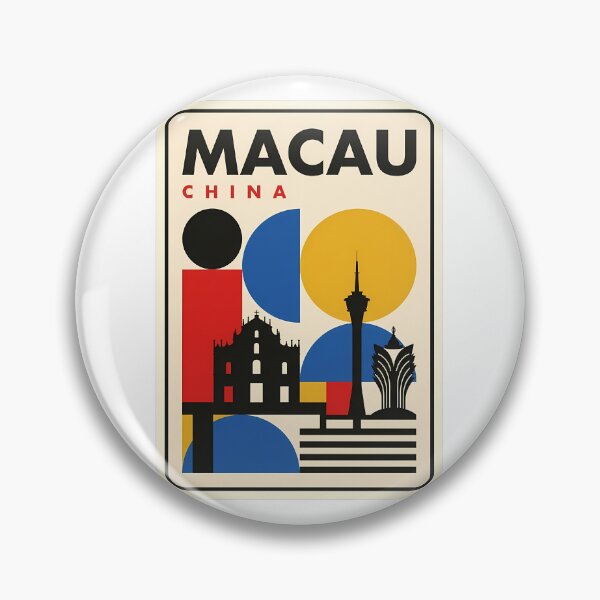 Item preview, Minimalist Macau China Landmark Geometric Travel designed and sold by k3rstman1.