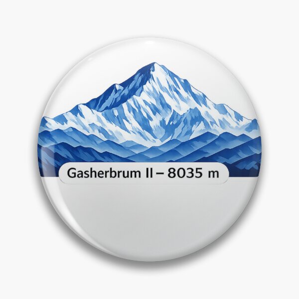 Item preview, Gasherbrum II 8035 m – Minimalist Himalayan Mountain Sticker designed and sold by Gabe1983.