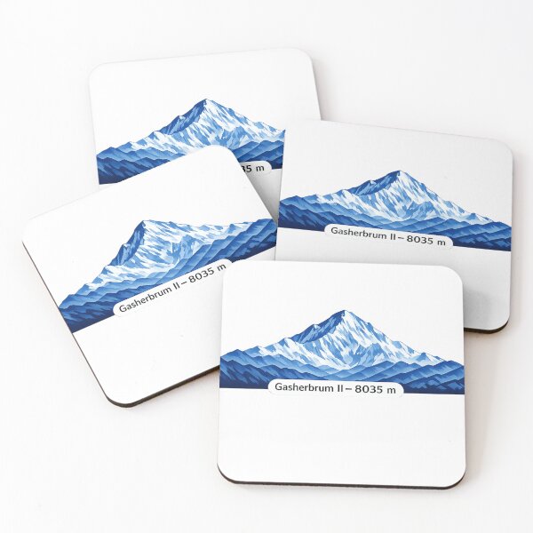 Item preview, Gasherbrum II 8035 m – Minimalist Himalayan Mountain Sticker designed and sold by Gabe1983.