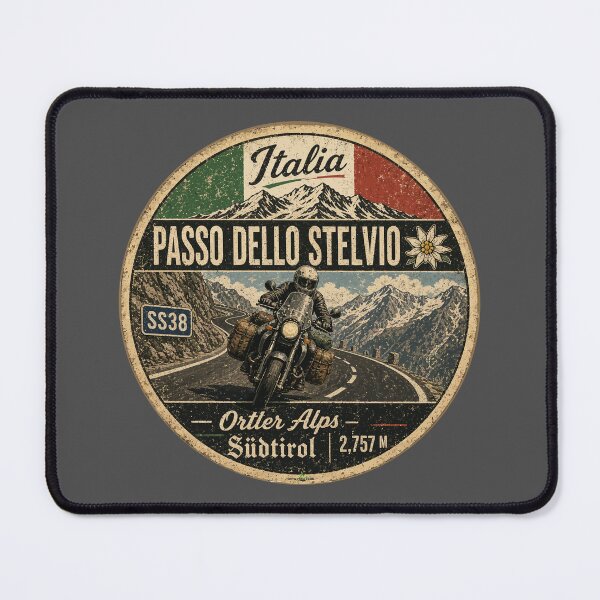 Item preview, Stelvio Pass Passo Dello Stelvio Italy Motorcycle Sticker & TShirt 12 designed and sold by OuterShellUK.