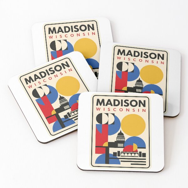 Item preview, Retro Madison Wisconsin Geometric State Capitol Skyline designed and sold by k3rstman1.