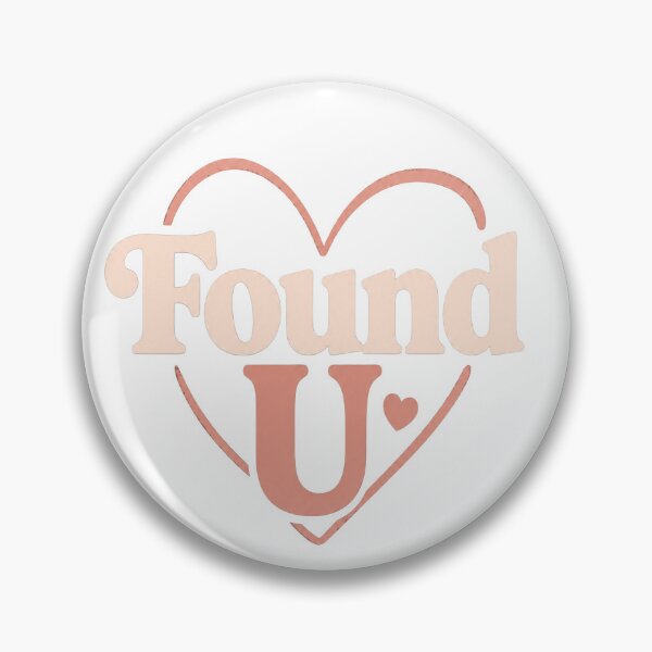 Item preview, Found U – Minimal Romantic Typography Design designed and sold by Lovestickerco.