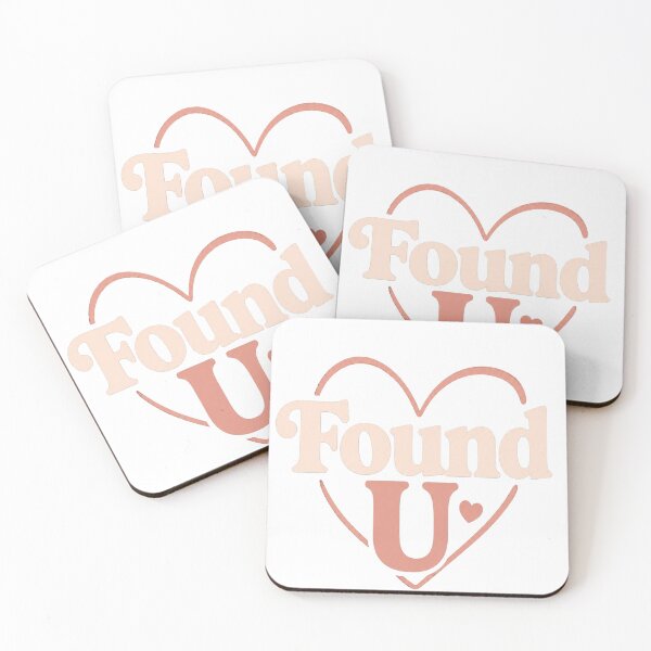 Item preview, Found U – Minimal Romantic Typography Design designed and sold by Lovestickerco.