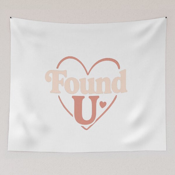 Item preview, Found U – Minimal Romantic Typography Design designed and sold by Lovestickerco.