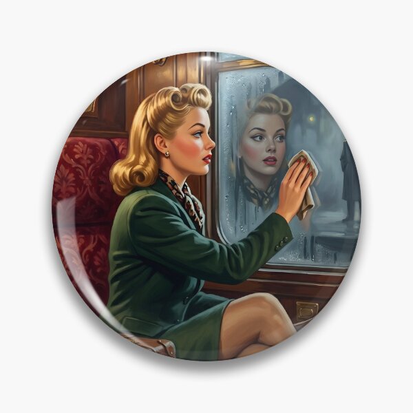Item preview, Vintage Noir Train Mystery Pin-up Art Print designed and sold by Vincent-68.