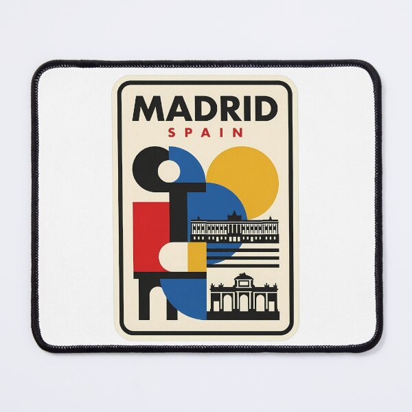 Item preview, Madrid Spain Vintage Geometric Travel Poster designed and sold by k3rstman1.