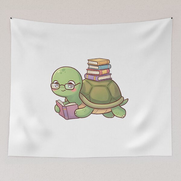 Item preview, turtle and book lazying study designed and sold by strayratss55.