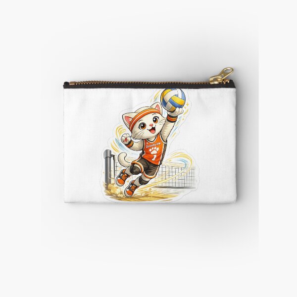 Item preview, DreamPaw Volleyball Cat | Cute Kawaii Volleyball Kitten Sports Lover Gift designed and sold by DreamPaw Studio.