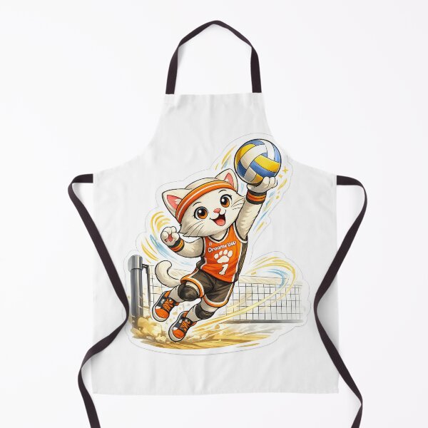 Item preview, DreamPaw Volleyball Cat | Cute Kawaii Volleyball Kitten Sports Lover Gift designed and sold by DreamPaw Studio.
