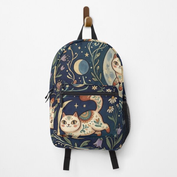 Item preview, Celestial Cats and Crescent Moon Pattern designed and sold by Iampoji.