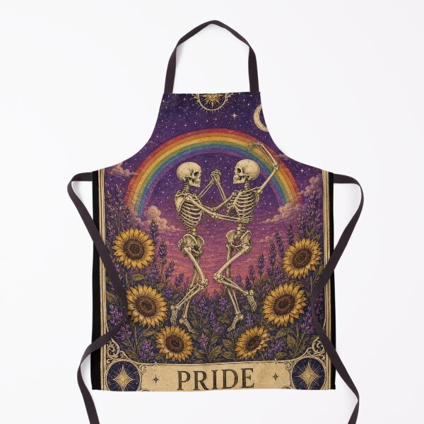 Item preview, Vintage Tarot Card Pride Dancing Skeletons Sunflower designed and sold by bosamji.