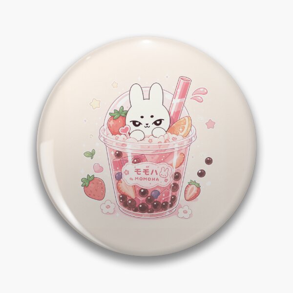 Item preview, Kawaii Strawberry Bubble Tea Bunny designed and sold by kokoriiland.